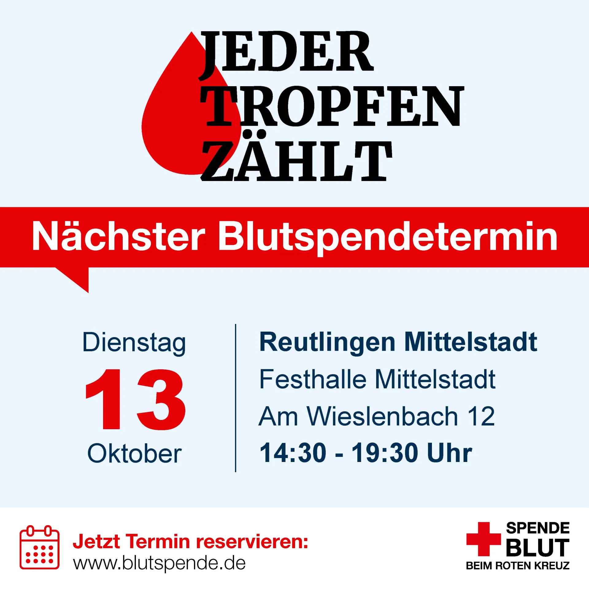 Blutspende 13.10.2026 in Mittelstadt